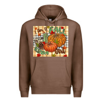 Chestnut I am a Fall kinda girl pumpkin Fall Premium Hoodie - NancyCooperArtShop