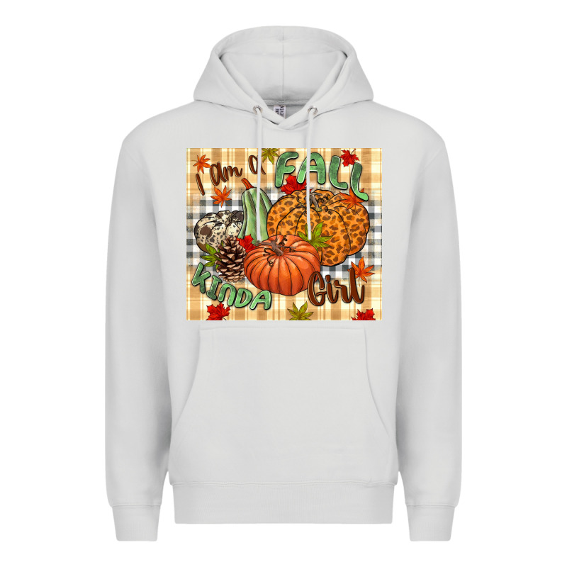 I Am A Fall Kinda Girl Pumpkin Fall Premium Hoodie by NancyCooperArtShop | Teevron