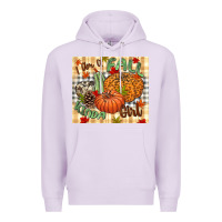 Lilac I am a Fall kinda girl pumpkin Fall Premium Hoodie - NancyCooperArtShop