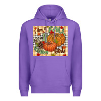 Purple I am a Fall kinda girl pumpkin Fall Premium Hoodie - NancyCooperArtShop