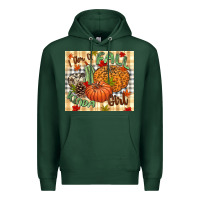 Sports Green I am a Fall kinda girl pumpkin Fall Premium Hoodie - NancyCooperArtShop
