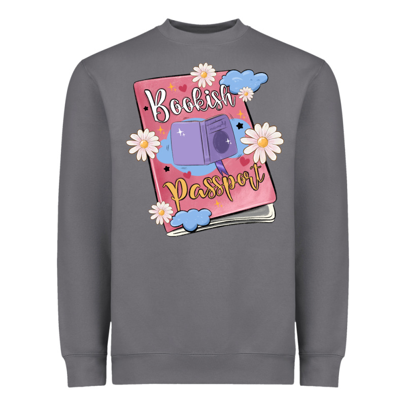 Bookish Passport Heavyweight Sweatshirt by MaliasSmallBusiness | Teevron