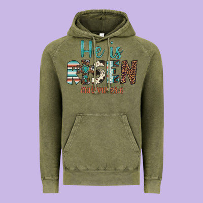 He Is Risen Vintage Hoodie Designed By Artiststas