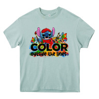 Arona color outside the lines autism stitch Heavy Core Tee - Zillion Design Studio