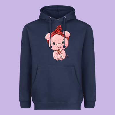 Cute Pig Heavyweight Hoodie Designed By Texasbilliewilder