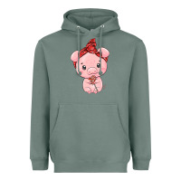 Sage cute pig Heavyweight Hoodie - texasbilliewilder