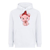 White cute pig Heavyweight Hoodie - texasbilliewilder