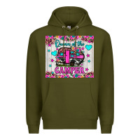 Army Green queen of the camper Premium Hoodie - JahusDesignShop