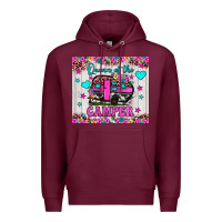 Burgundy queen of the camper Premium Hoodie - JahusDesignShop