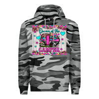 Slate Camo queen of the camper Premium Hoodie - JahusDesignShop