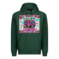 Sports Green queen of the camper Premium Hoodie - JahusDesignShop