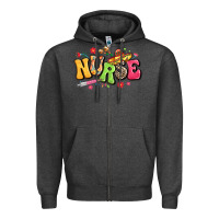 Charcoal Heather mexican spanish nurse Zipper Hoodie - LillyAllenDesigns