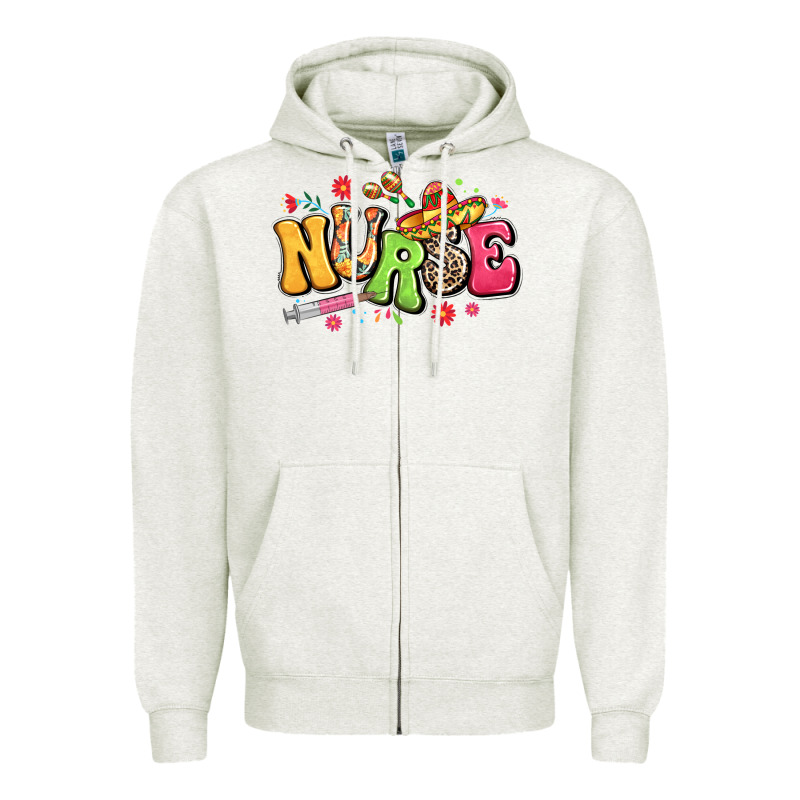 Mexican Spanish Nurse Zipper Hoodie by LillyAllenDesigns | Teevron