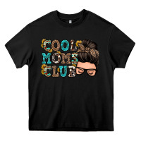 Black cool moms club messy bun Heavy Core Tee - Zillion Design Studio