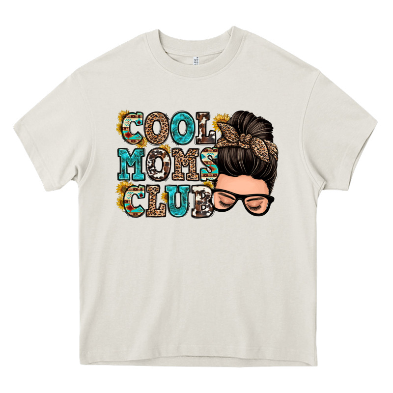 Cool Moms Club Messy Bun Heavy Core Tee by Zillion Design Studio | Teevron
