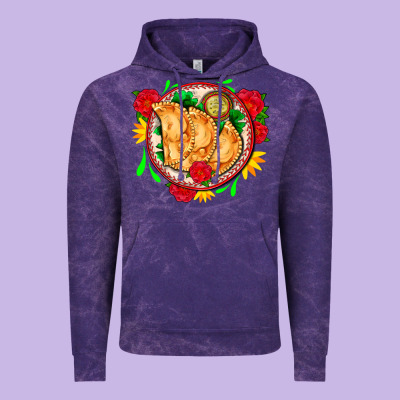 Empanadas Plate And Roses Vintage Hoodie Designed By Adodesignshop