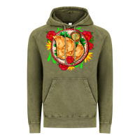 Vintage Olive empanadas plate and roses Vintage Hoodie - AdoDesignShop
