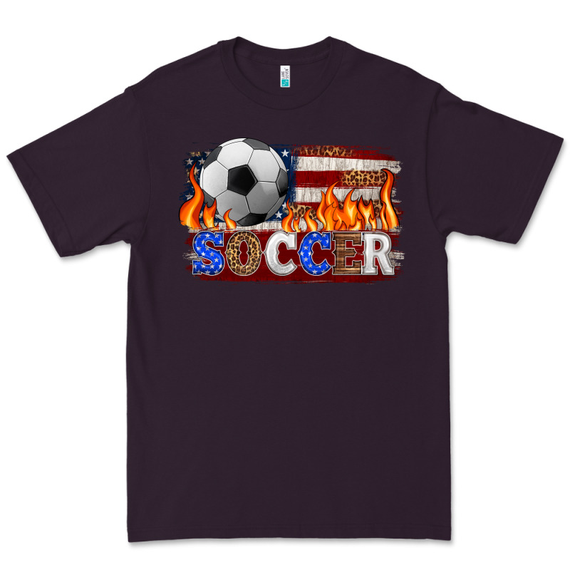 Western American Flag Soccer Premium Tee by HRA Design Shop | Teevron