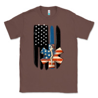 Chestnut ems american flag Classic Tee - MaliasSmallBusiness