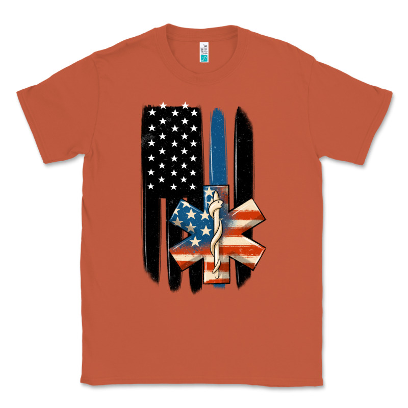 Ems American Flag Classic Tee by MaliasSmallBusiness | Teevron
