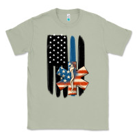 Matcha ems american flag Classic Tee - MaliasSmallBusiness