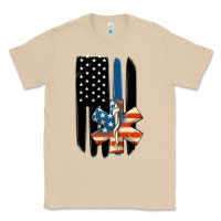 Mushroom ems american flag Classic Tee - MaliasSmallBusiness