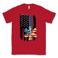 Red ems american flag Classic Tee - MaliasSmallBusiness