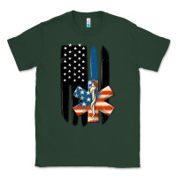 Sports Green ems american flag Classic Tee - MaliasSmallBusiness