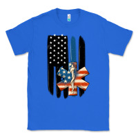 True Royal ems american flag Classic Tee - MaliasSmallBusiness