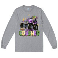 Heather Grey beads crusher Long Sleeve Tee - MaliasSmallBusiness