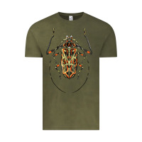 Vintage Olive Acrocinus Beetle Illustrations Vintage Tee - LillyAllenDesigns