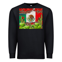Black Mexican Flag Premium Sweatshirt - texasbilliewilder