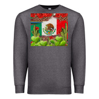 Charcoal Heather Mexican Flag Premium Sweatshirt - texasbilliewilder