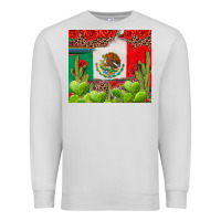 Dove Grey Mexican Flag Premium Sweatshirt - texasbilliewilder