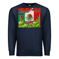 Navy Mexican Flag Premium Sweatshirt - texasbilliewilder