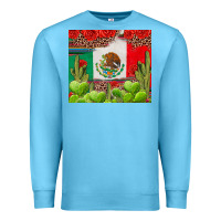 Ocean Blue Mexican Flag Premium Sweatshirt - texasbilliewilder