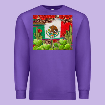 Mexican Flag Premium Sweatshirt Designed By Texasbilliewilder