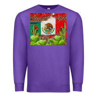 Purple Mexican Flag Premium Sweatshirt - texasbilliewilder