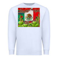 White Mexican Flag Premium Sweatshirt - texasbilliewilder