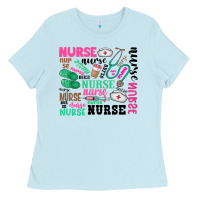 Baby Blue nurse Ladies Tee - Zillion Design Studio