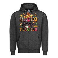 Charcoal Heather nacho average teacher Zipper Hoodie - LillyAllenDesigns