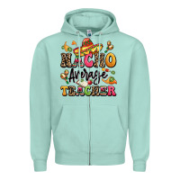 Seafoam nacho average teacher Zipper Hoodie - LillyAllenDesigns