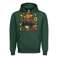 Sports Green nacho average teacher Zipper Hoodie - LillyAllenDesigns