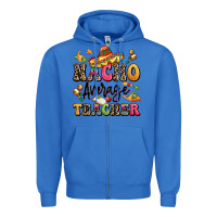 True Royal nacho average teacher Zipper Hoodie - LillyAllenDesigns