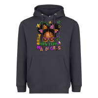 Smoke little miss mardi gras afro messy bun kid Heavyweight Hoodie - texasbilliewilder