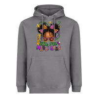 Storm little miss mardi gras afro messy bun kid Heavyweight Hoodie - texasbilliewilder