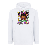 White little miss mardi gras afro messy bun kid Heavyweight Hoodie - texasbilliewilder