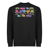 Black it's okay to feel all the feels Heavyweight Sweatshirt - MaliasSmallBusiness