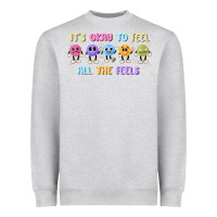 Heather Grey it's okay to feel all the feels Heavyweight Sweatshirt - MaliasSmallBusiness