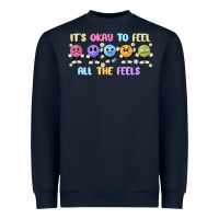 Navy it's okay to feel all the feels Heavyweight Sweatshirt - MaliasSmallBusiness